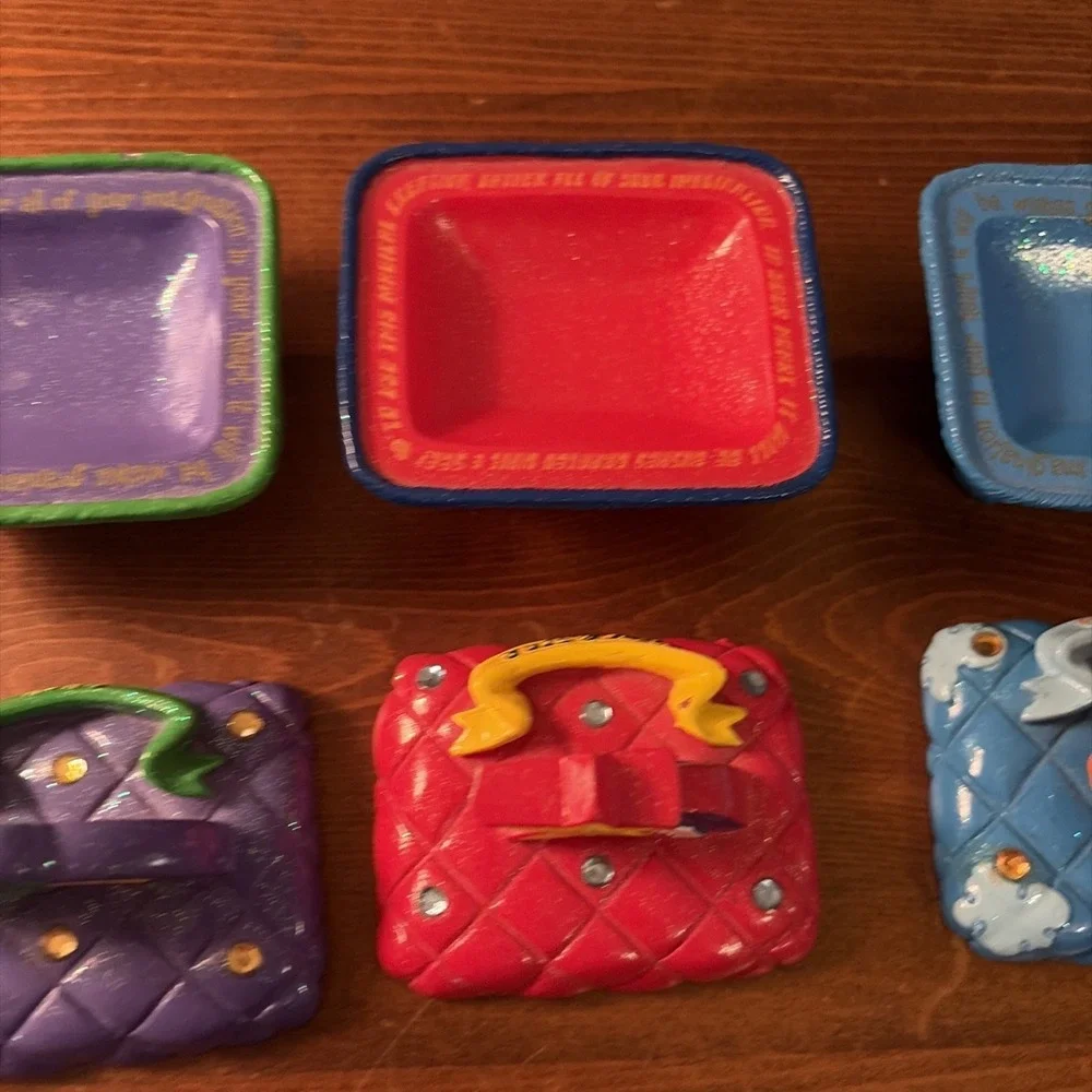 VINTAGE CLAIRES Y2K 2002 TRINKET BOXES‎ LOT OF 5
